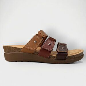 Clarks Calenne Lily Sandals Brown Multi Leather Women’s US 11 M Comfort New Box